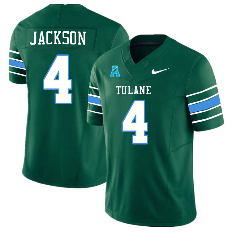 #4 Jha'Quan Jackson Tulane Green Wave Jersey College Football Uniforms,Apparels Stitched-Green